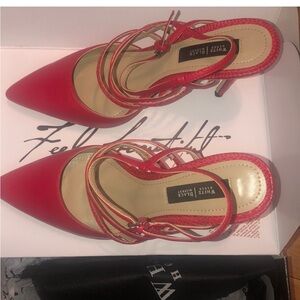 Women's White House Red Strappy Heels
